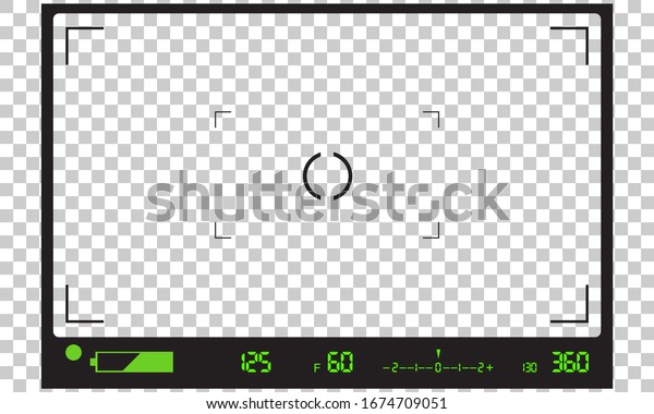 ビューファインダーカメラ フォーカスカメラフレームの透明な背景ベクター画像eps10 のベクター画像素材 ロイヤリティフリー