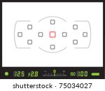 Viewfinder of digital single lens reflex / DSLR camera in vector