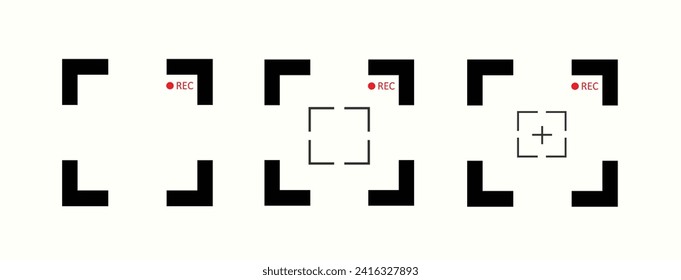 Viewfinder frame camera vector illustration