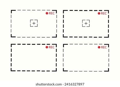 Viewfinder frame camera vector illustration