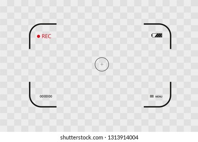 Viewfinder frame of the VCR digital display camera vector frame with photo frames photo frames with transparent background