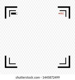Viewfinder frame of the VCR digital display camera vector frame with photo frames photo frames with transparent background 
