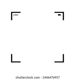 Viewfinder frame of the VCR digital display camera vector frame with photo frames photo frames with transparent background 