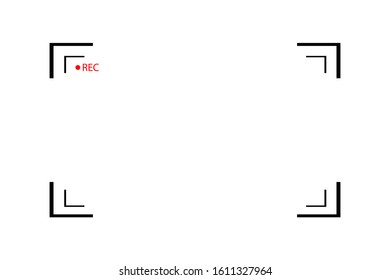 Viewfinder frame of the VCR digital display camera vector frame with photo frames photo frames with transparent background 