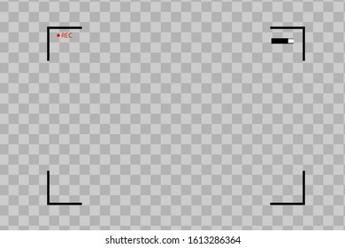 Viewfinder frame of the VCR digital display camera vector frame with photo frames photo frames with transparent background 