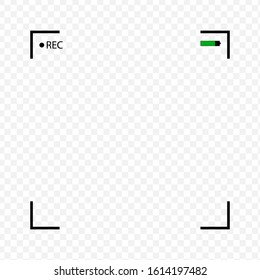 Viewfinder frame of the VCR digital display camera vector frame with photo frames photo frames with transparent background 