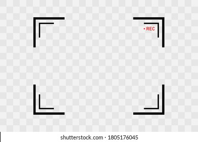 Viewfinder frame of the VCR digital display camera vector frame with photo frames photo frames with transparent background 