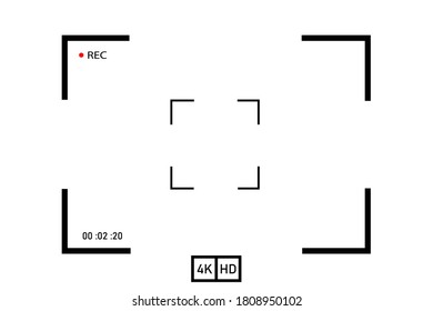 Viewfinder frame of the VCR digital display camera vector frame with photo frames photo frames with transparent background 