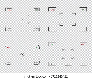 Viewfinder frame of the VCR . Vector illustration