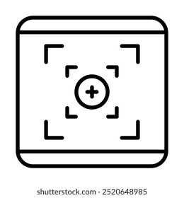 Ilustración vectorial de la línea de iconos del visor