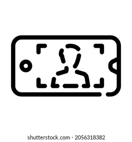 viewfinder for photographing on document line icon vector. viewfinder for photographing on document sign. isolated contour symbol black illustration