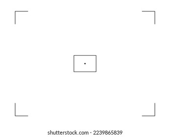 Viewfinder vector template frame with focus for camera. Vector white background.