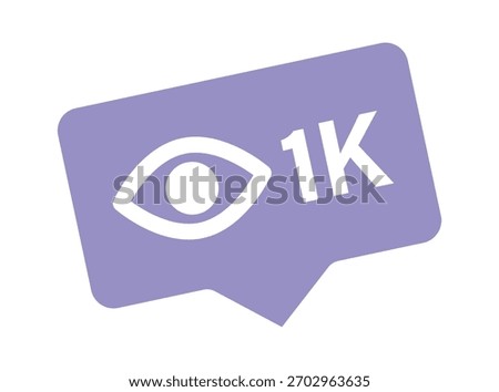 Viewing 1k followers notification symbol