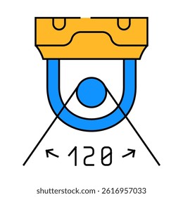 viewing angle camera line icon vector. viewing angle camera sign. isolated symbol illustration