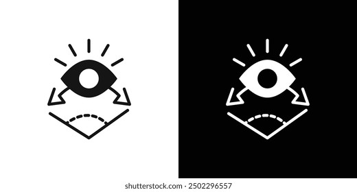 viewing angle icon logo set vector