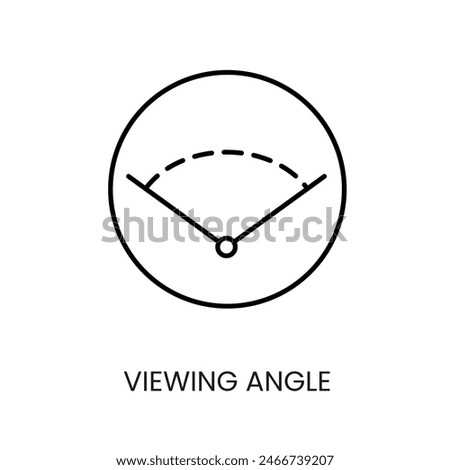 Viewing angle line icon vector for packaging on cctv camera with editable stroke
