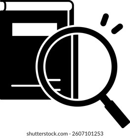 Viewing a book with a loupe