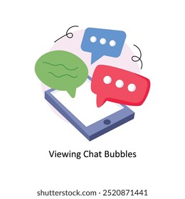 Viewing Chat Bubbles concepts style illustration. EPS 10 File