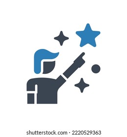 Nacht Himmel anzeigen Symbol (einfache Vektorgrafik)