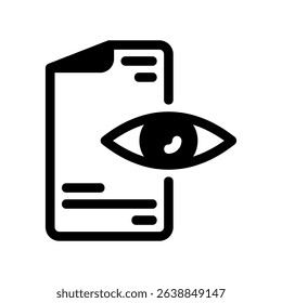 Viewing a Paper or File Represented by Eye Graphic