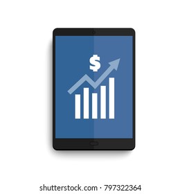 Viewing project statistics. Electronic interface. Vector illustration.