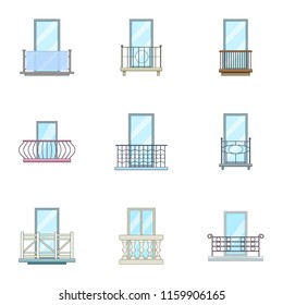 Viewport icons set. Cartoon set of 9 viewport vector icons for web isolated on white background