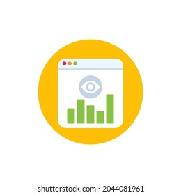 Views analytics icon for web