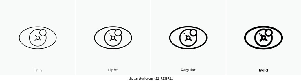 views icon. Thin, Light Regular And Bold style design isolated on white background