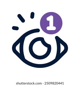 Ansichten-Symbol. Vektorsymbol mit zwei Tönen für Ihre Website, Ihr Handy, Ihre Präsentation und Ihr Logo-Design.