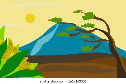 views of the mountain in the middle of the desert