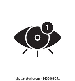 Views notification icon. flat simple pictogram. Human eye, vision vector illustration