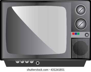 views of od television isolated on white background
