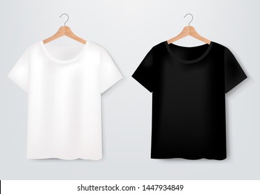 Vistas De La Camiseta Colocada En Fondo Gris Con Malla Gradiente, Ilustración Vectorial
