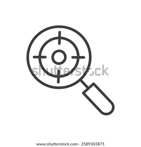 vigilance icon isolated stroke in black color