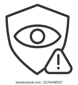 Vigilance Icon Lineal Style Vector Illustration