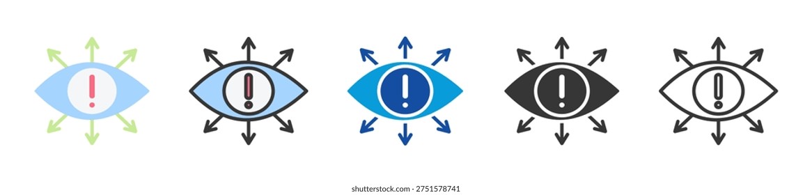 vigilance icon set multi style various collection