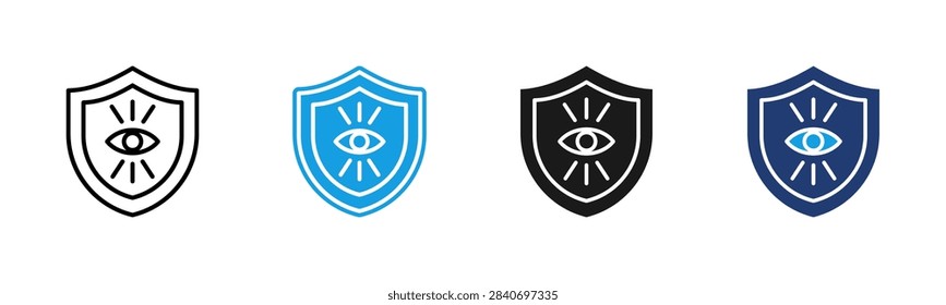 Vigilance web icon multiple style collection