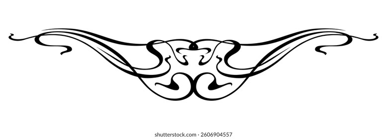 Vignette in art nouveau style. Decorative curl element.