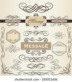 vignette calligraphic design elements