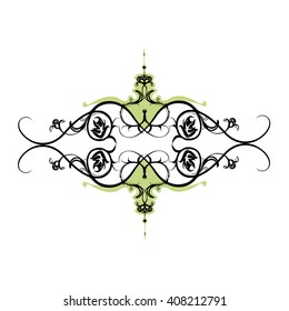Vignette, decorative calligraphic elements. Vector Illustration