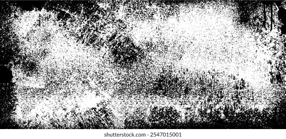 Vignette effect. Grunge texture with black border. Texture of damaged concrete wall. Dust overlay distress grain. Monochrome distressed overlay background.
