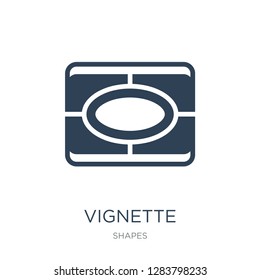 vignette icon vector on white background, vignette trendy filled icons from Shapes collection, vignette vector illustration