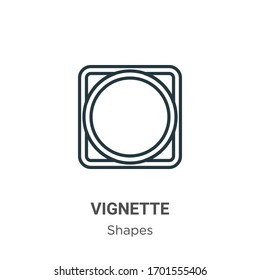 Vignette outline vector icon. Thin line black vignette icon, flat vector simple element illustration from editable shapes concept isolated stroke on white background