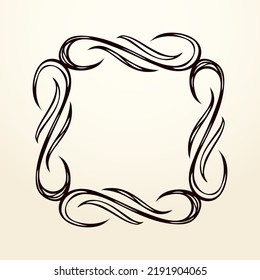Vignette. Vector drawing vintage sign