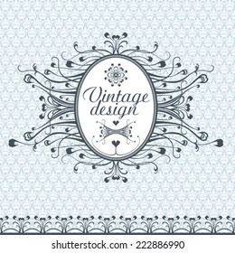 Vignette. Vintage design. Frame decoration in vintage style. 