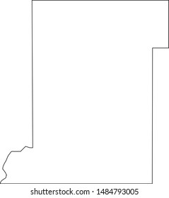 Vigo County Map in state of indiana united states