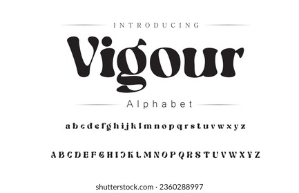 Vigour Font. Alphabet. Script. Typeface. Label .Vintage typeface. For labels and different type designs