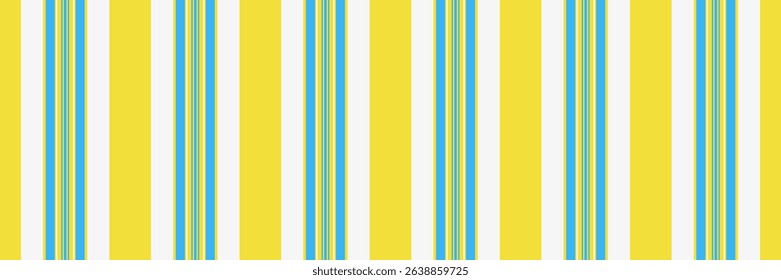 Vigure texture background vector, apartment lines vertical pattern. Ao people textile fabric stripe seamless in yellow and cyan colors palette.