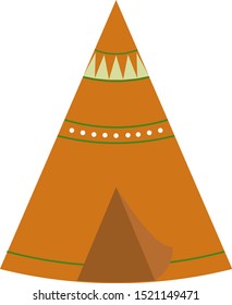 Vigvam, ilustración, vector sobre fondo blanco.