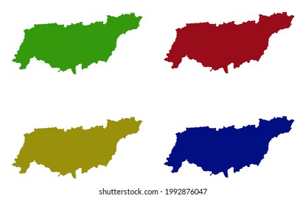 Vihiga County map silhouette in Kenya